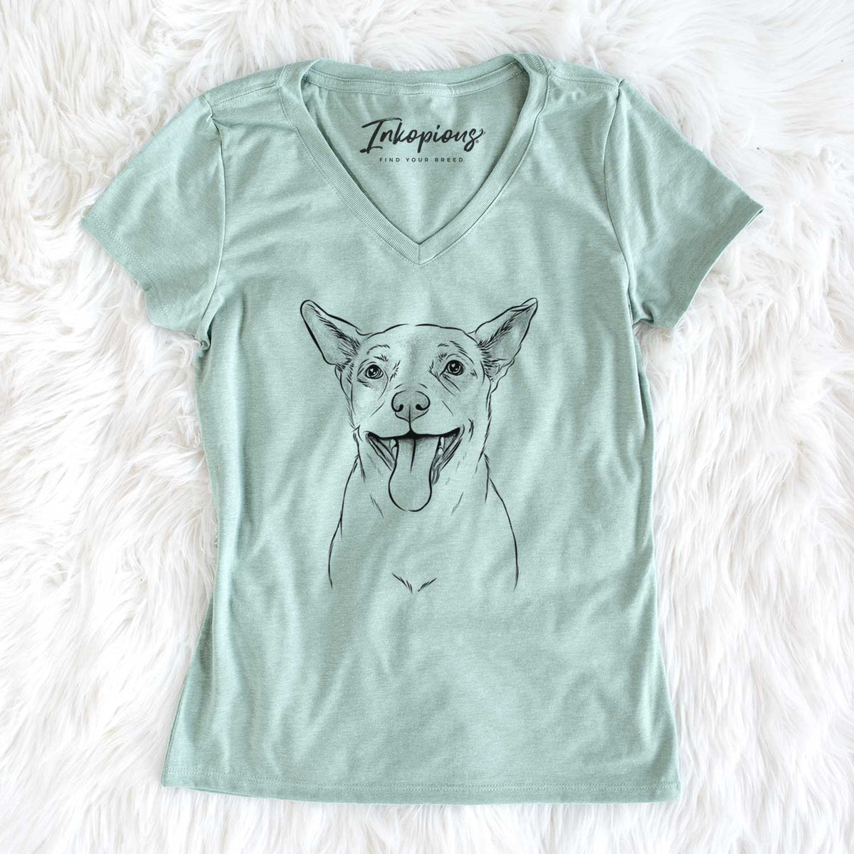 Bare Archie the Chihuahua Mix - Women&#39;s V-neck Shirt