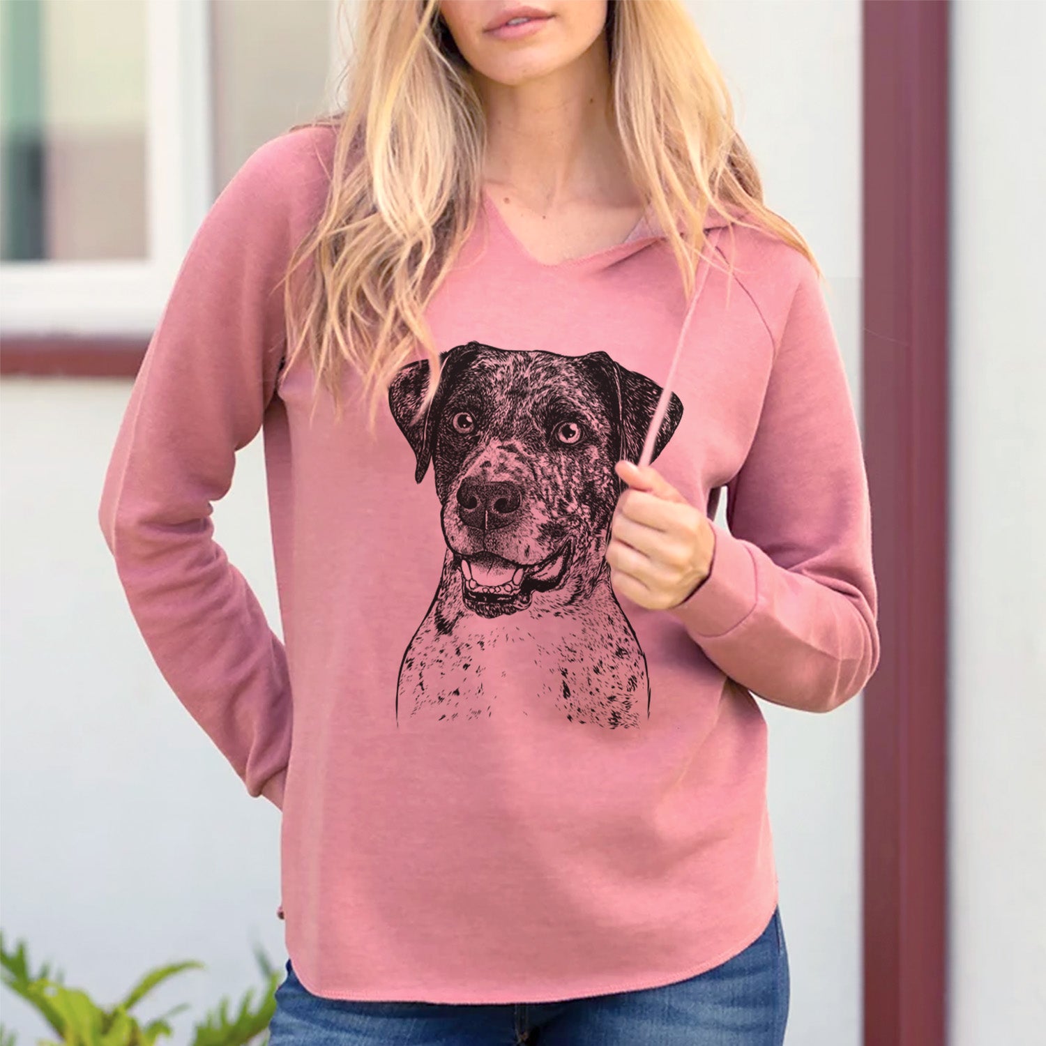 Bare Argos the Catahoula - Cali Wave Hooded Sweatshirt