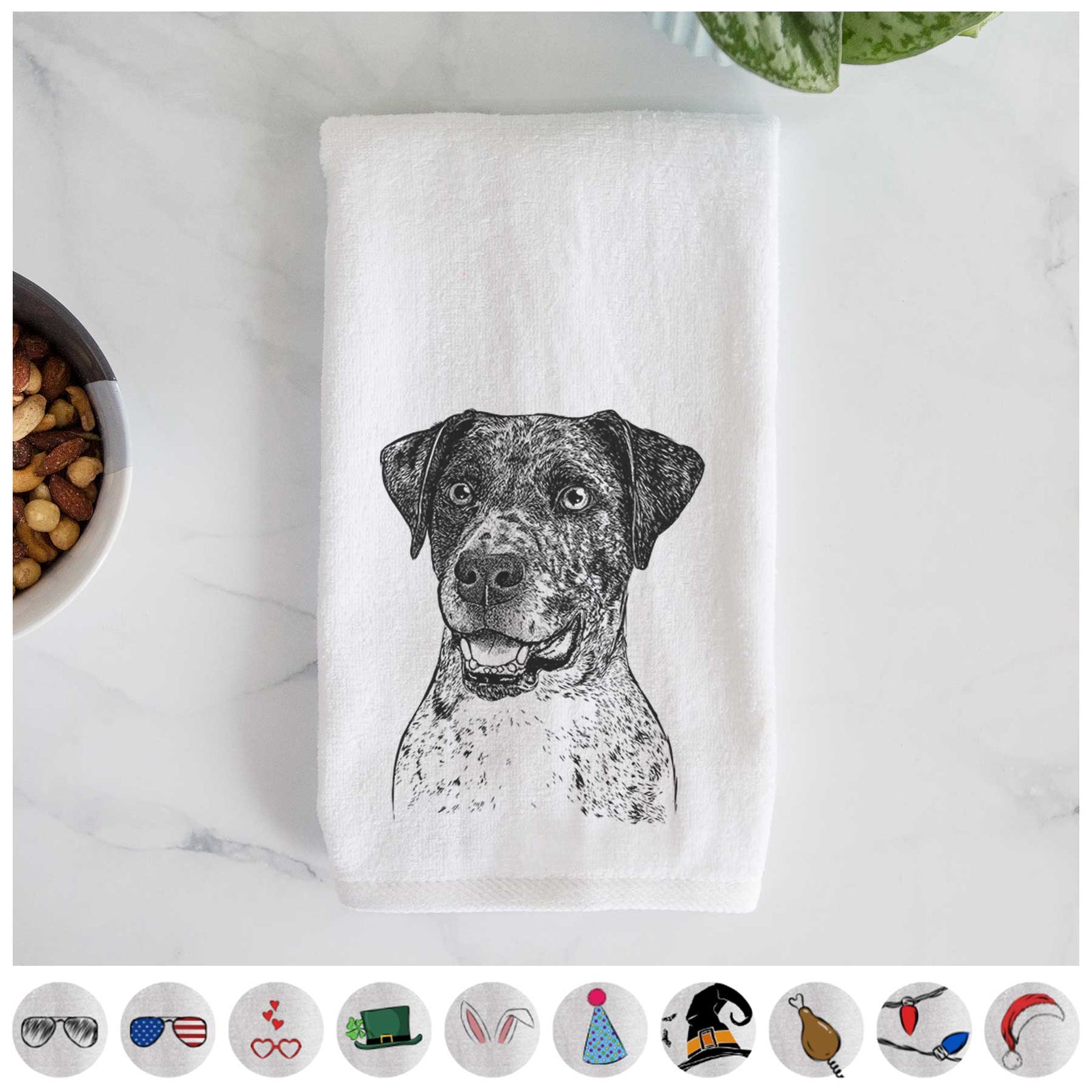 Argos the Catahoula Decorative Hand Towel