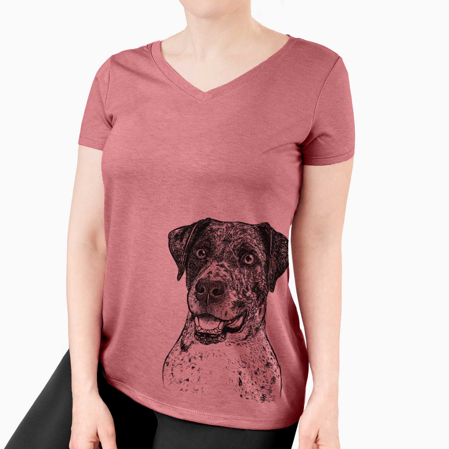 Bare Argos the Catahoula - Women's V-neck Shirt