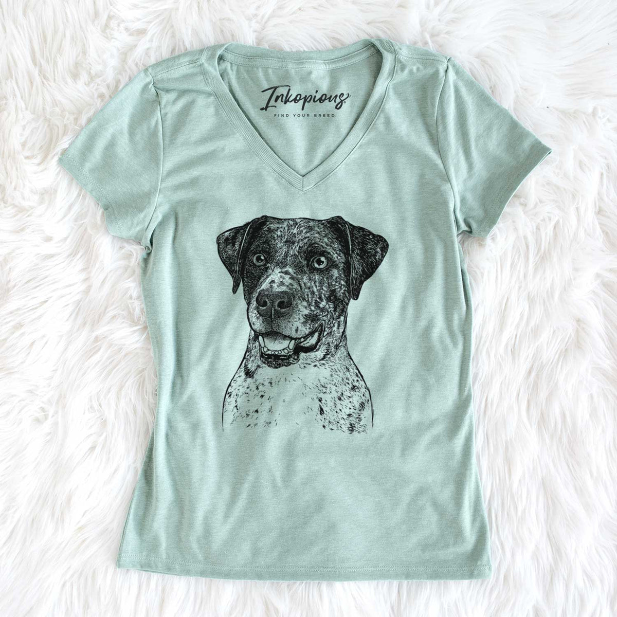 Bare Argos the Catahoula - Women&#39;s V-neck Shirt