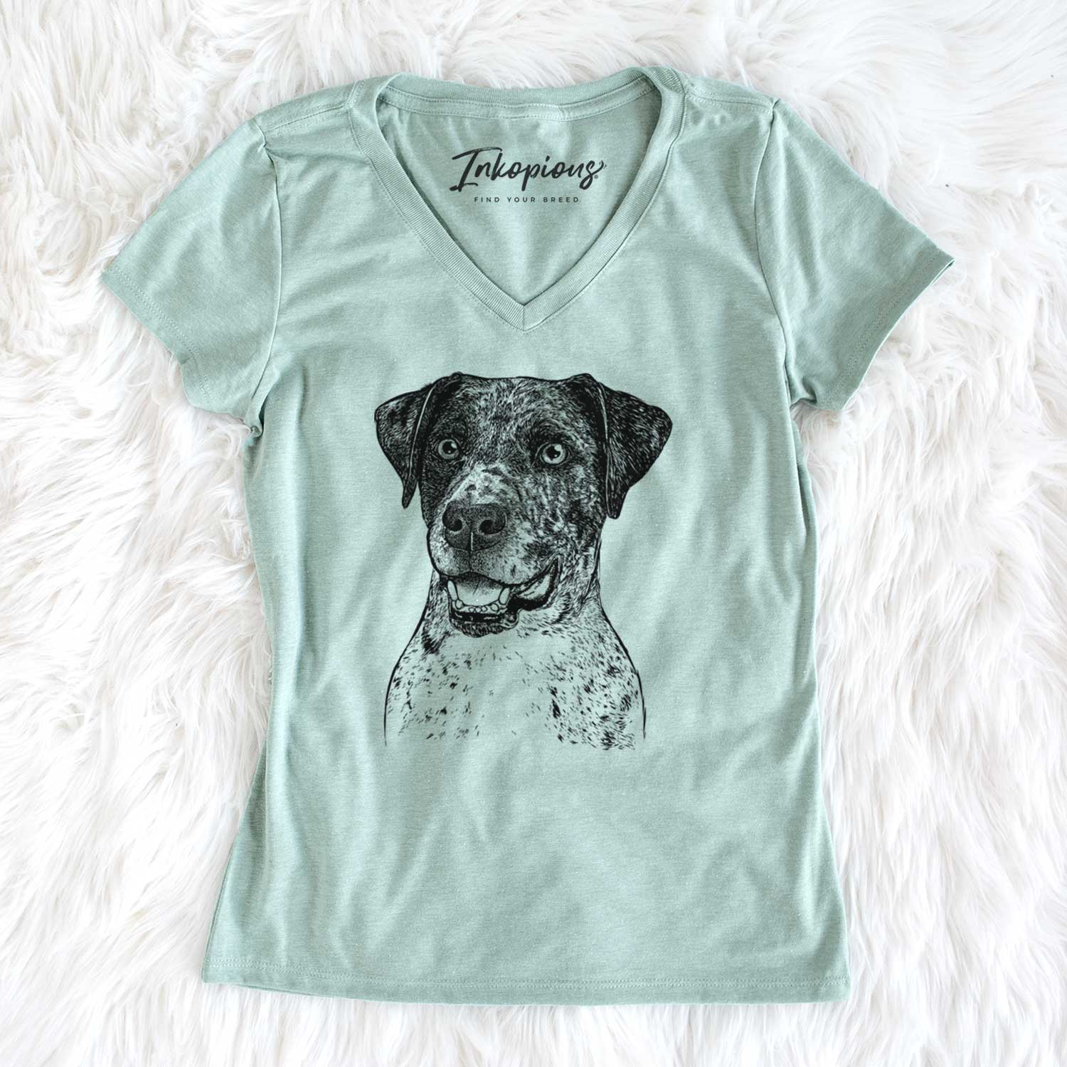 Bare Argos the Catahoula - Women's V-neck Shirt