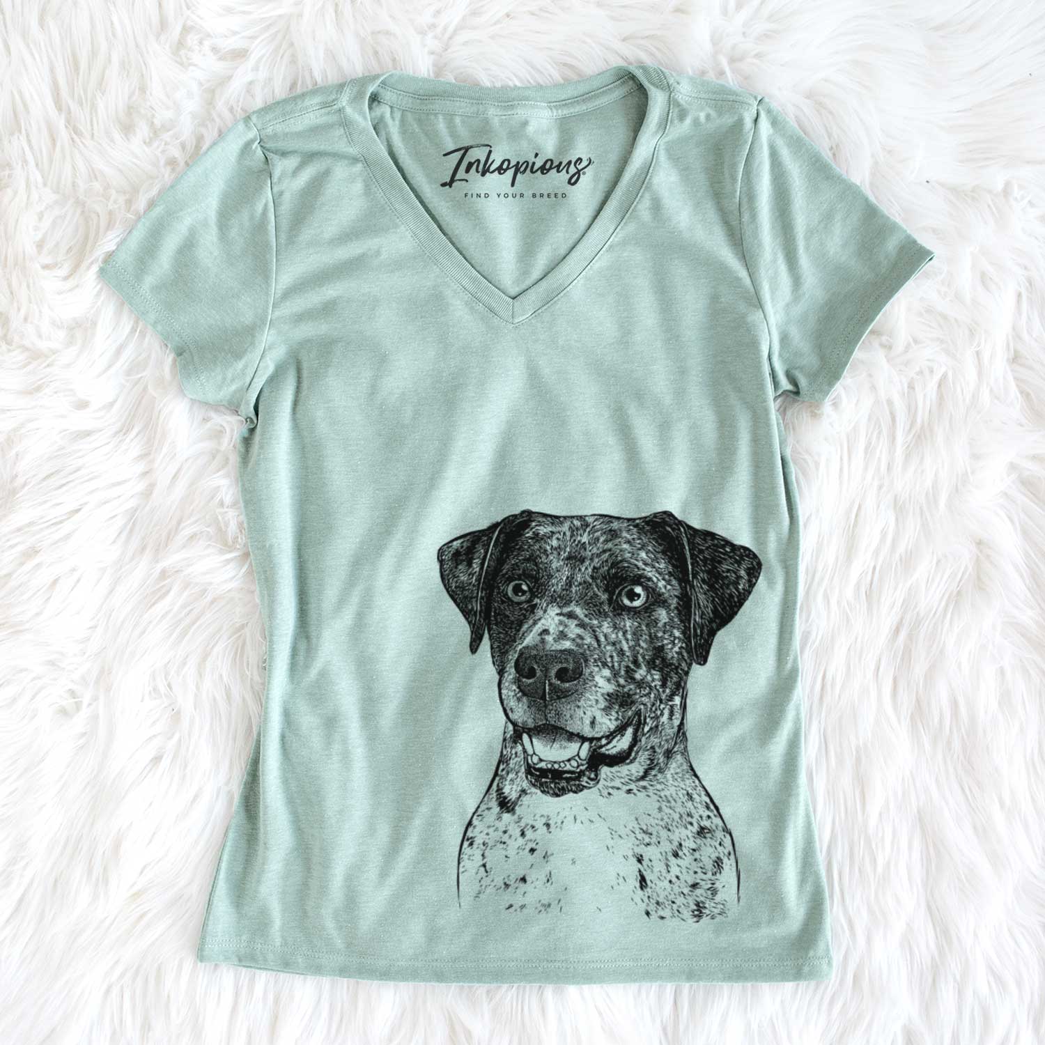 Bare Argos the Catahoula - Women's V-neck Shirt