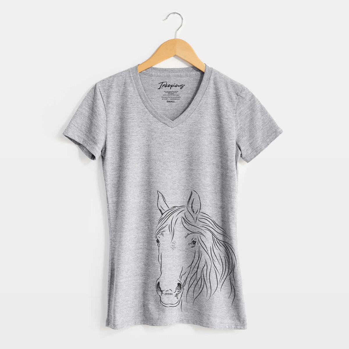 Bare Aria the Horse - Women's V-neck Shirt