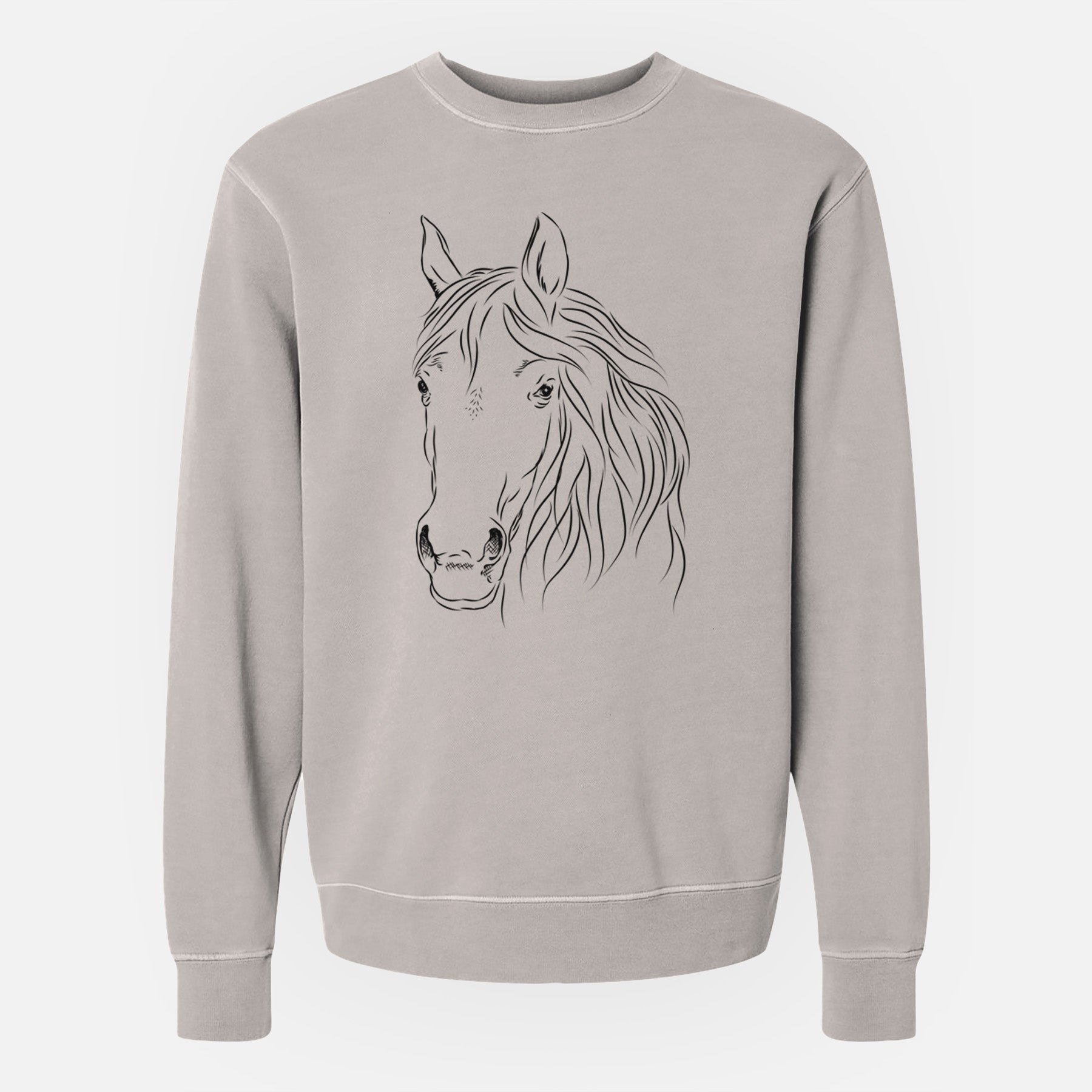 Bare Aria the Horse - Unisex Pigment Dyed Crew Sweatshirt