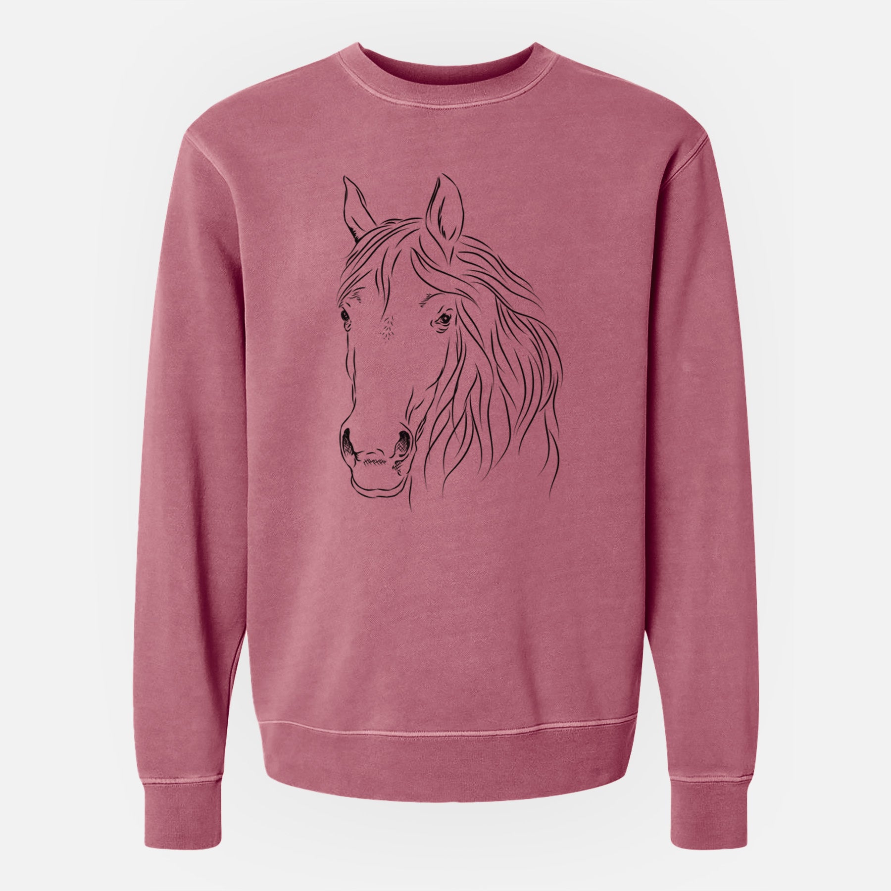 Bare Aria the Horse - Unisex Pigment Dyed Crew Sweatshirt