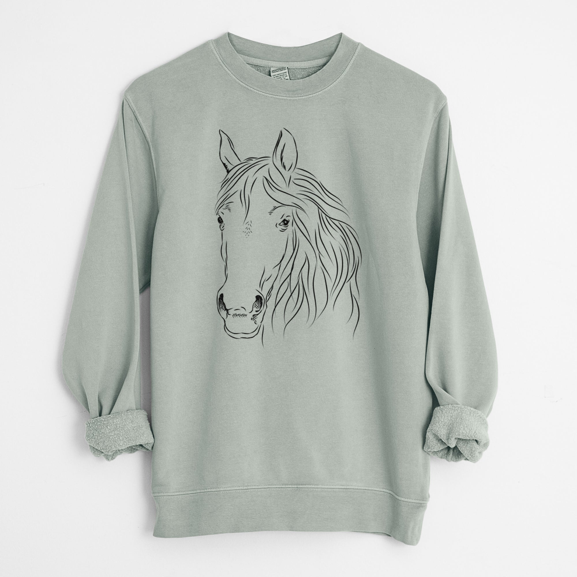 Bare Aria the Horse - Unisex Pigment Dyed Crew Sweatshirt