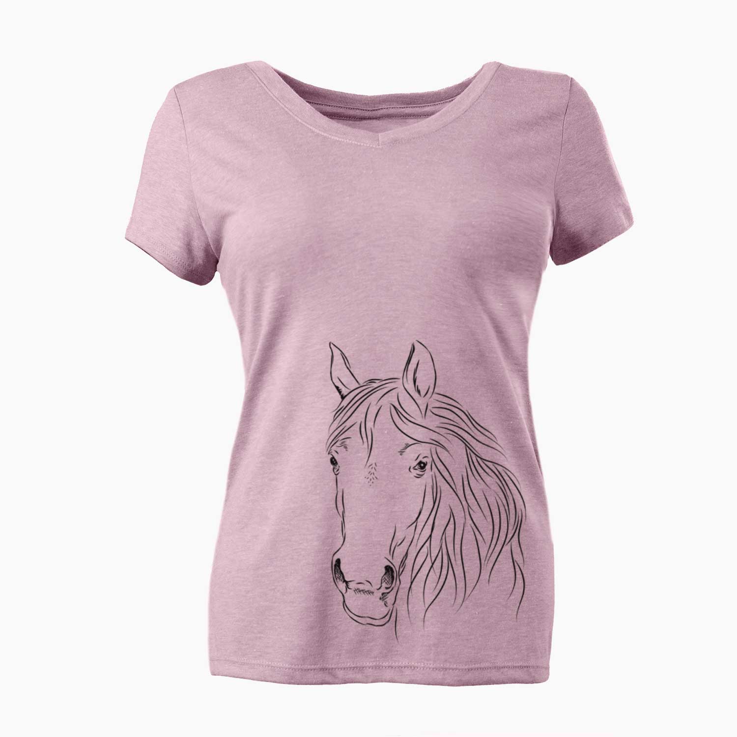 Bare Aria the Horse - Women's V-neck Shirt