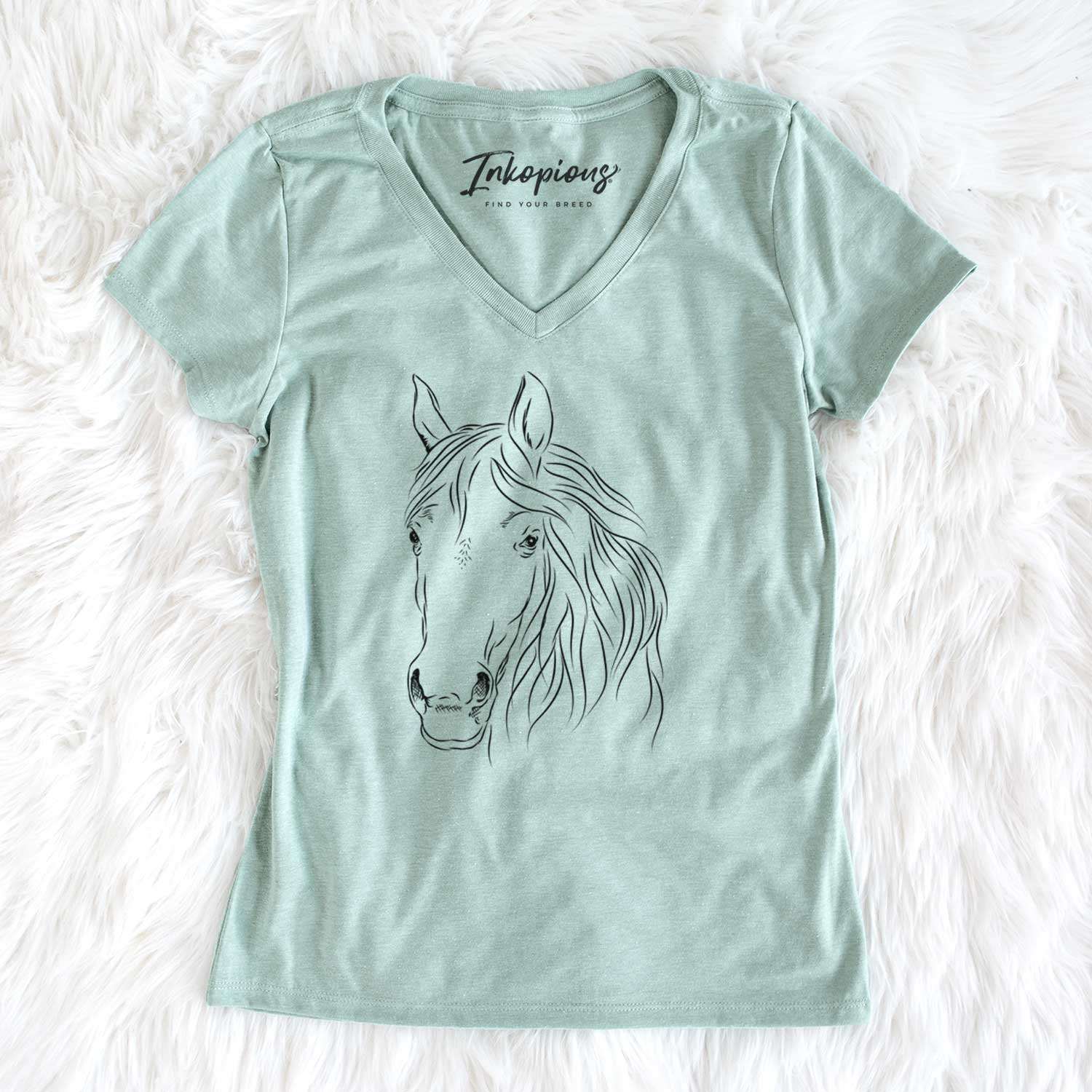 Bare Aria the Horse - Women's V-neck Shirt