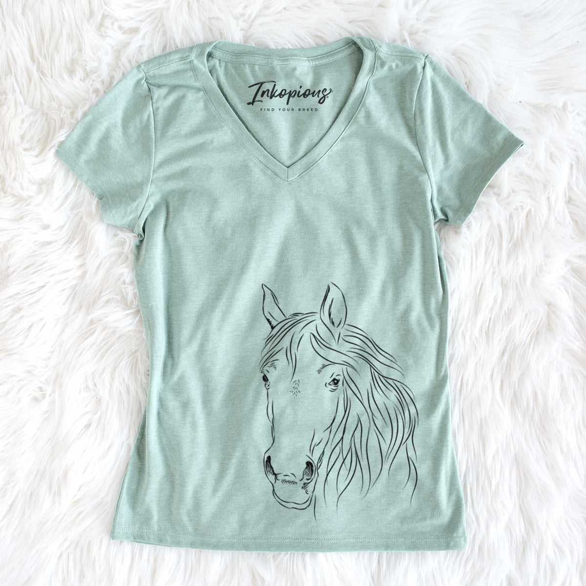 Bare Aria the Horse - Women's V-neck Shirt