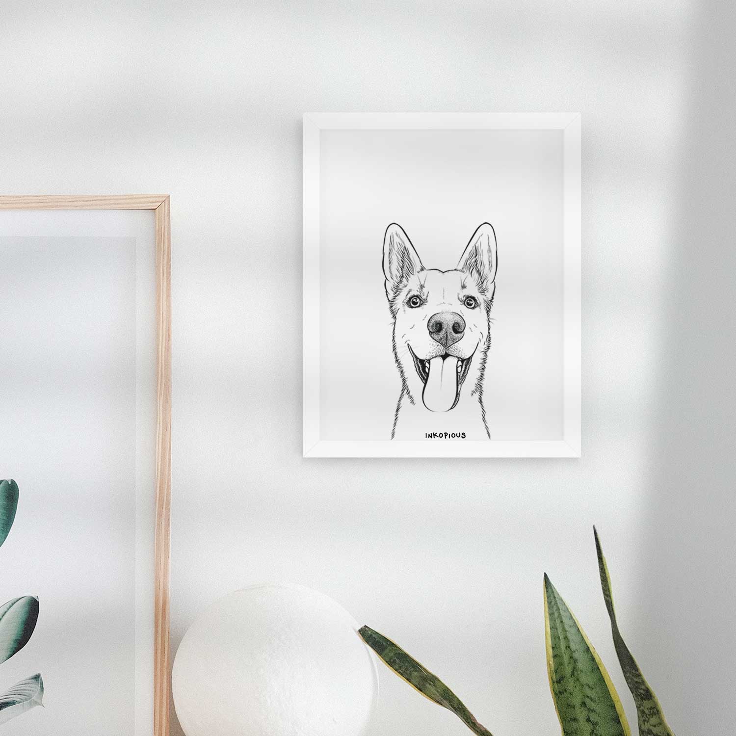 Arlo the Husky Shepherd Mix Art Print