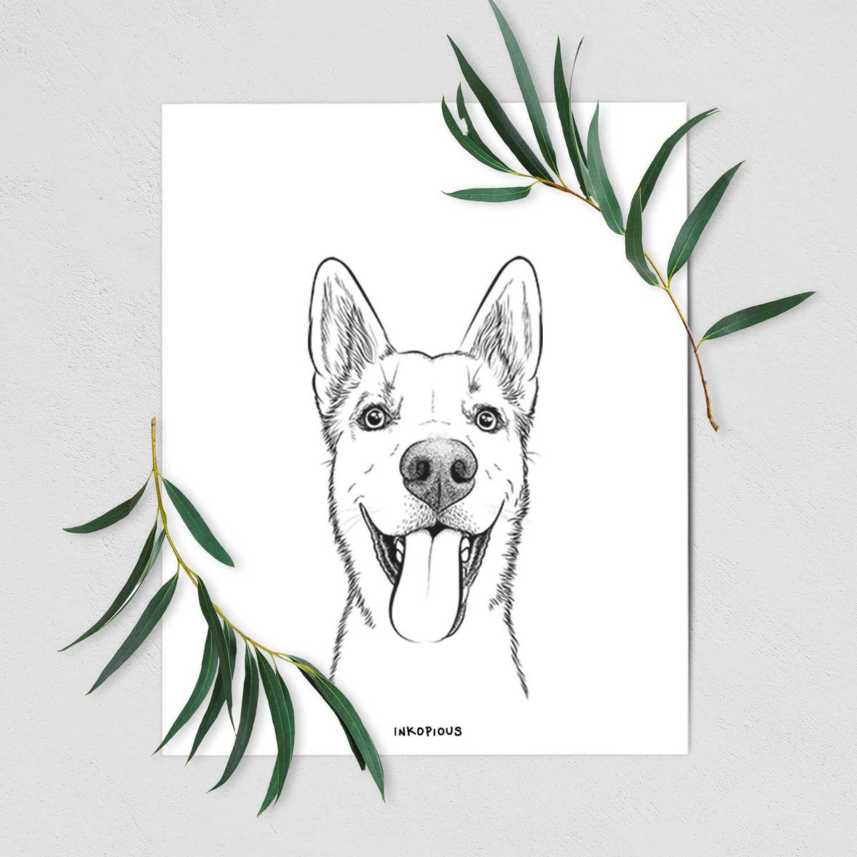 Arlo the Husky Shepherd Mix Art Print