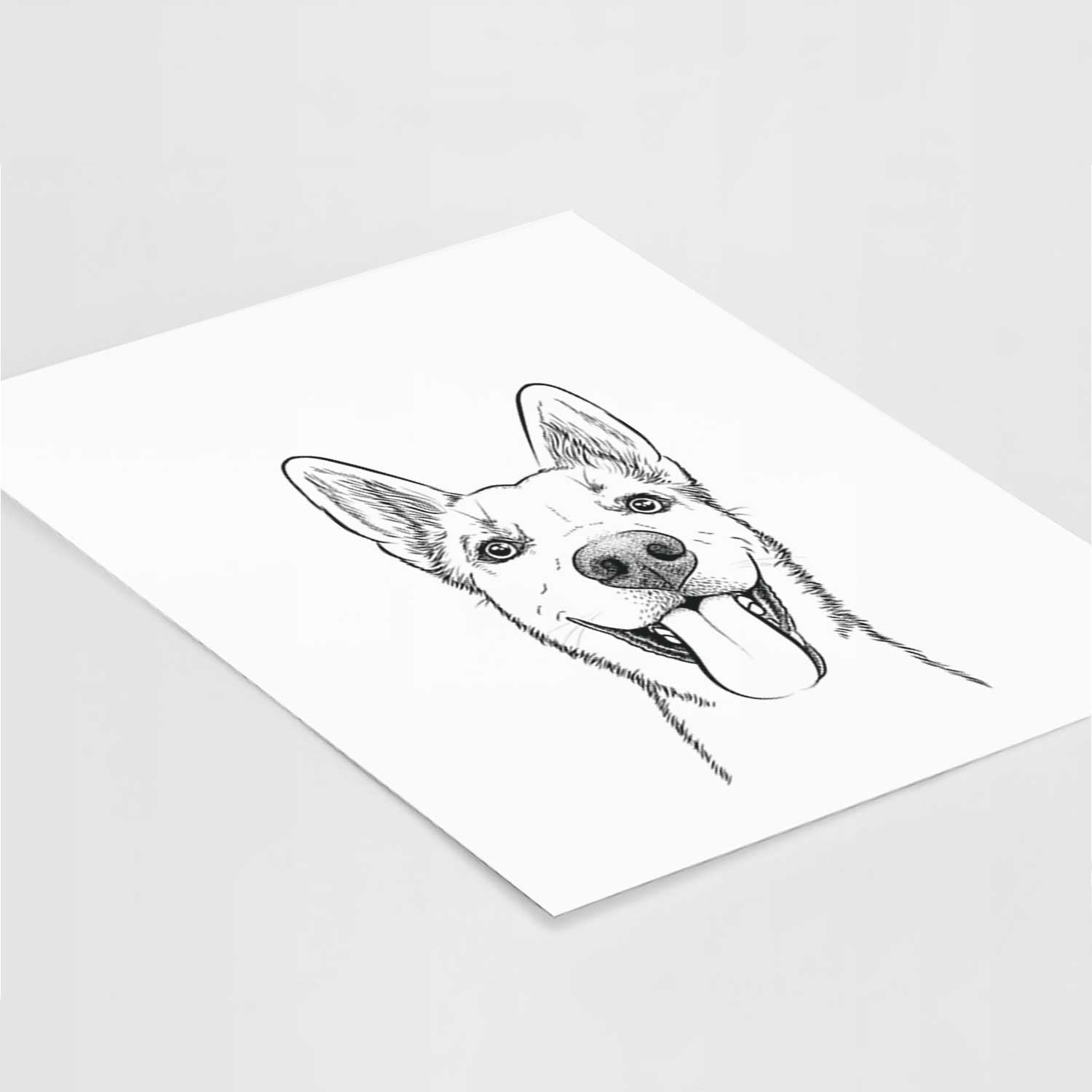 Arlo the Husky Shepherd Mix Art Print