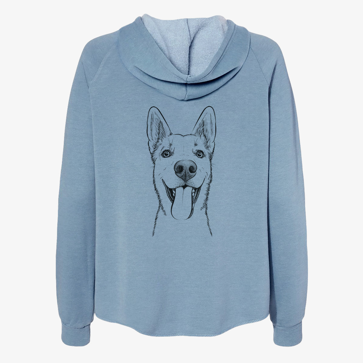 Arlo the Husky Shepherd Mix - Women's Cali Wave Zip-Up Sweatshirt