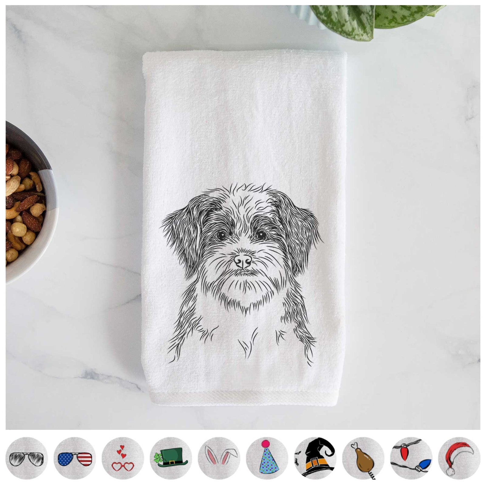 Asa the Havanese Decorative Hand Towel