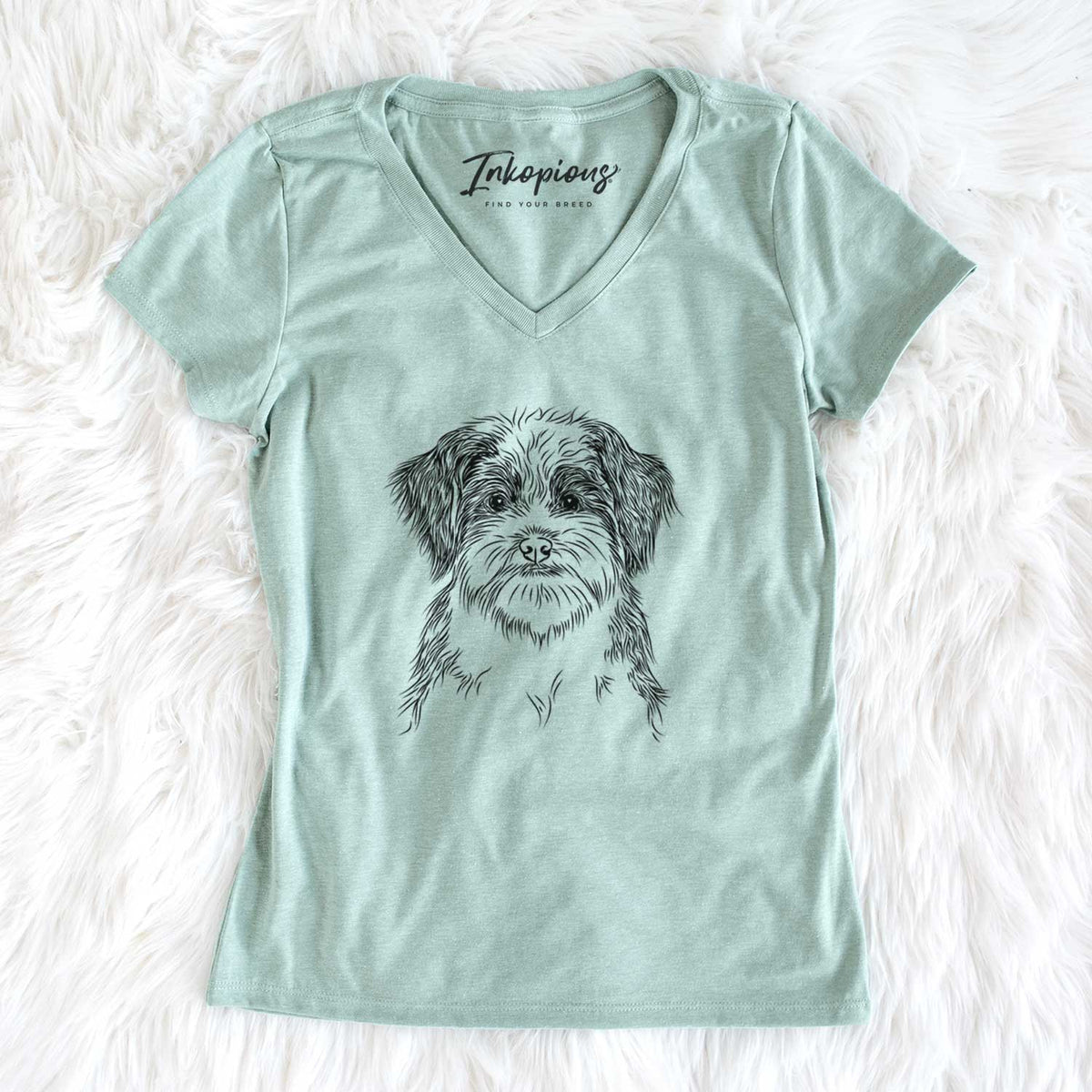 Bare Asa the Havanese - Women&#39;s V-neck Shirt