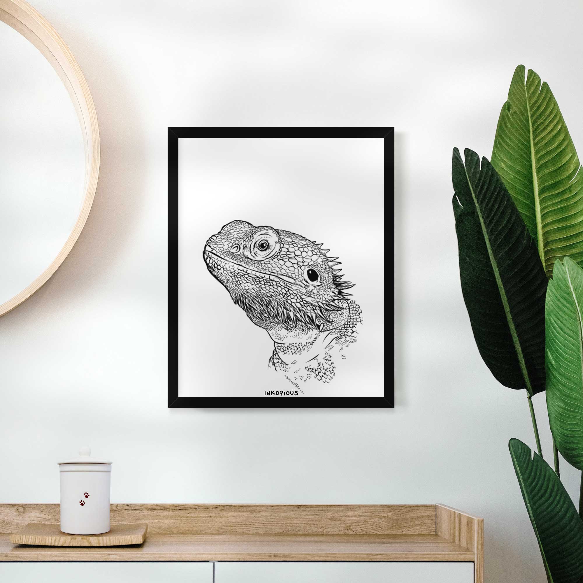 Ash the Bearded Dragon Art Print