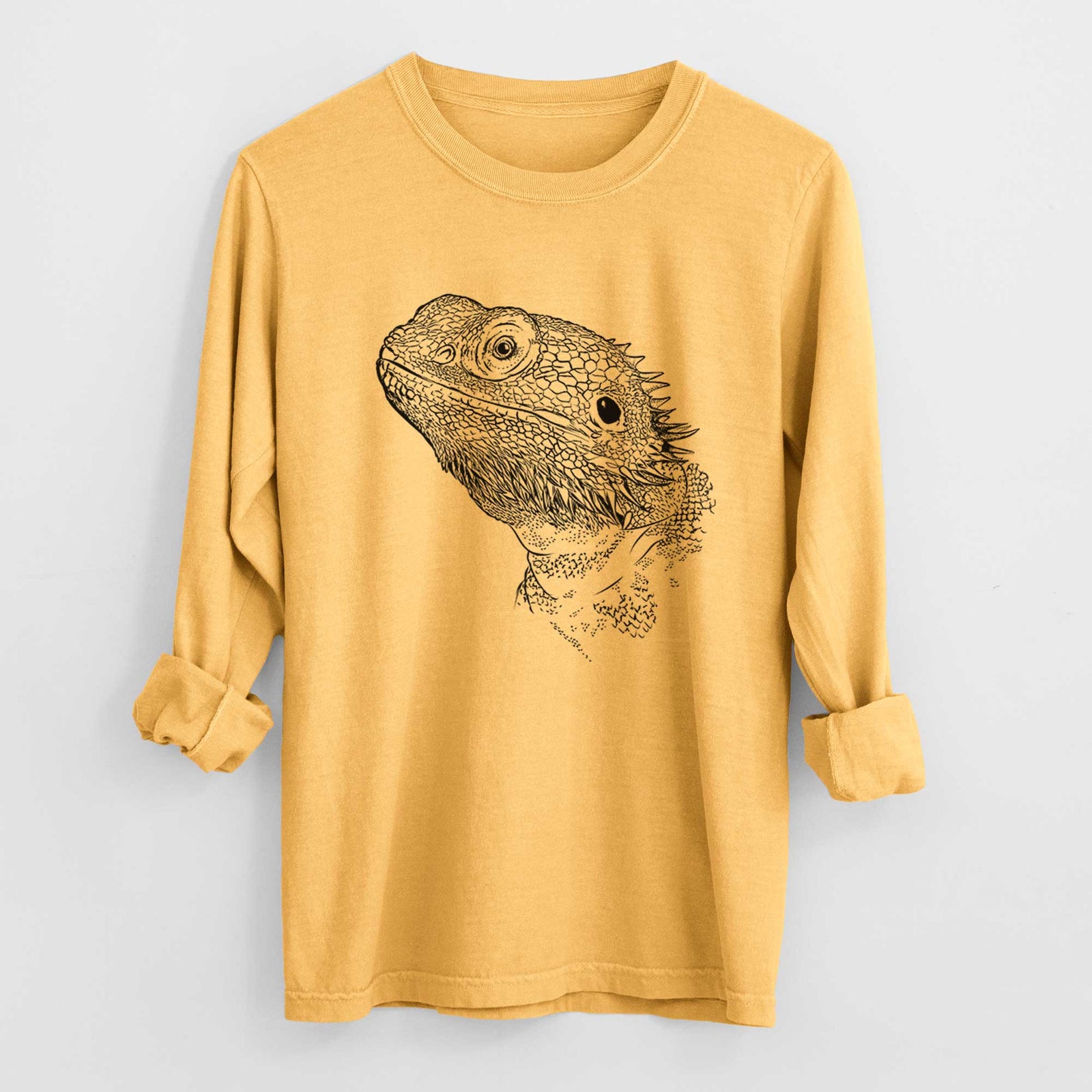 Bare Ash the Bearded Dragon - Heavyweight 100% Cotton Long Sleeve