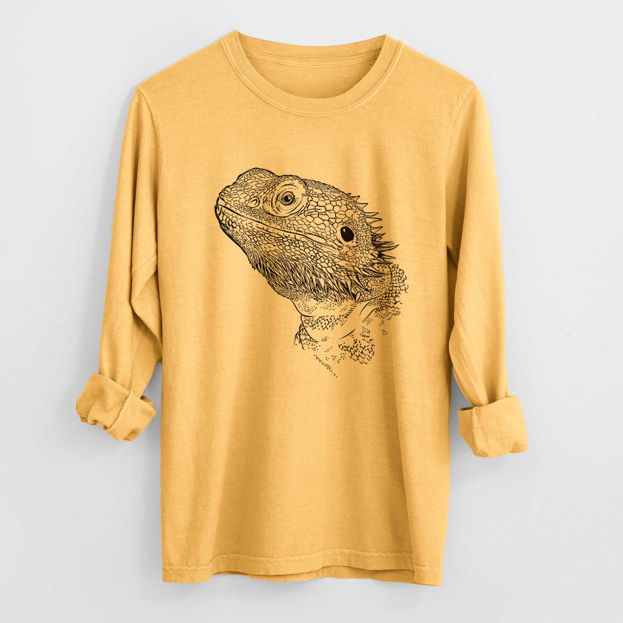 Bare Ash the Bearded Dragon - Heavyweight 100% Cotton Long Sleeve