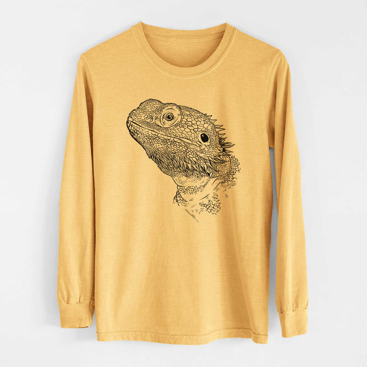 Bare Ash the Bearded Dragon - Heavyweight 100% Cotton Long Sleeve