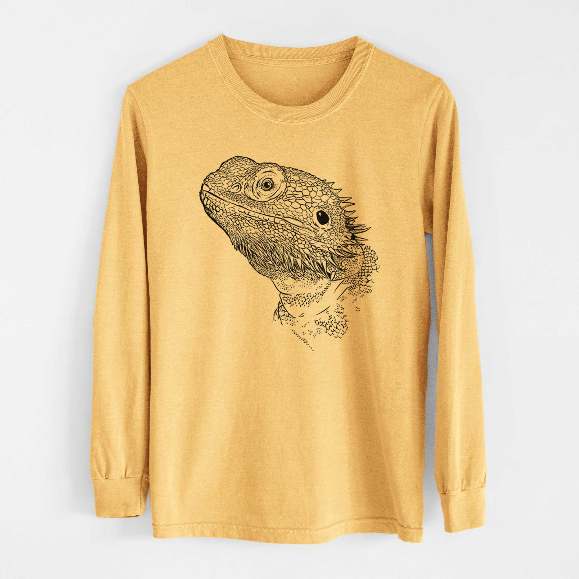 Bare Ash the Bearded Dragon - Heavyweight 100% Cotton Long Sleeve