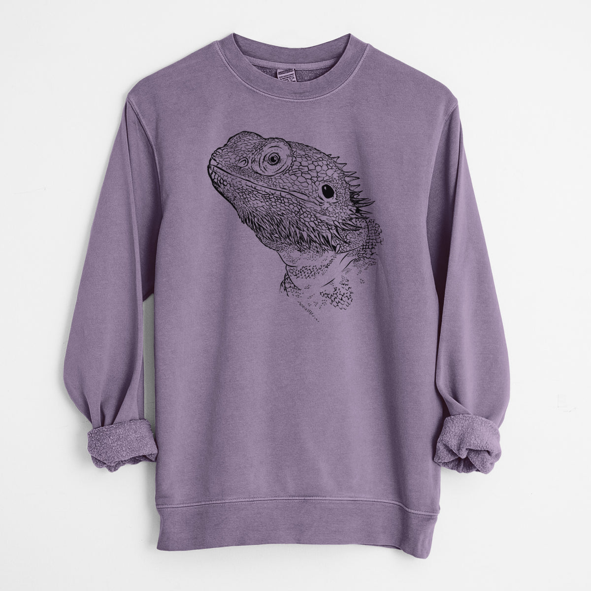 Bare Ash the Bearded Dragon - Unisex Pigment Dyed Crew Sweatshirt