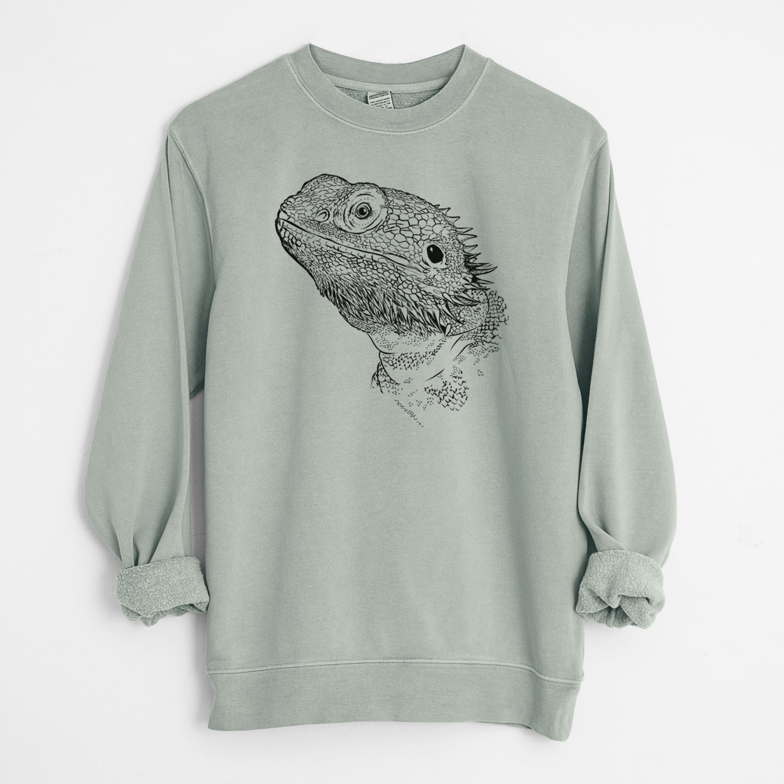 Bare Ash the Bearded Dragon - Unisex Pigment Dyed Crew Sweatshirt