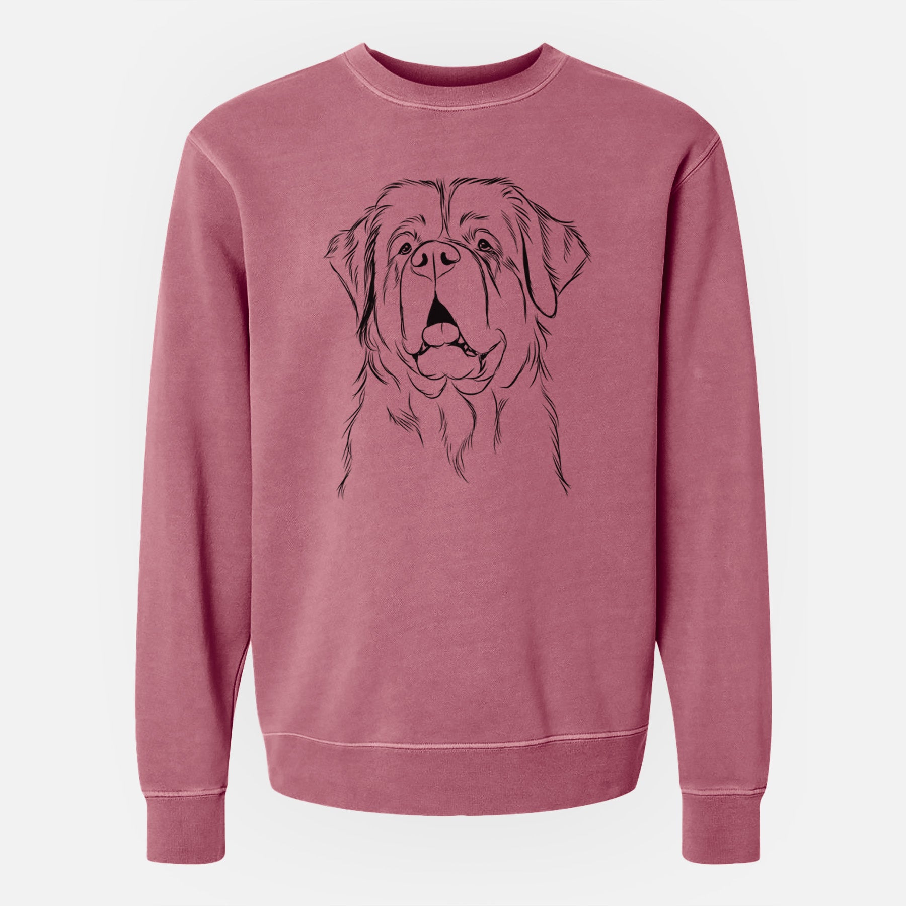 Bare Atlas the Saint Bernard - Unisex Pigment Dyed Crew Sweatshirt