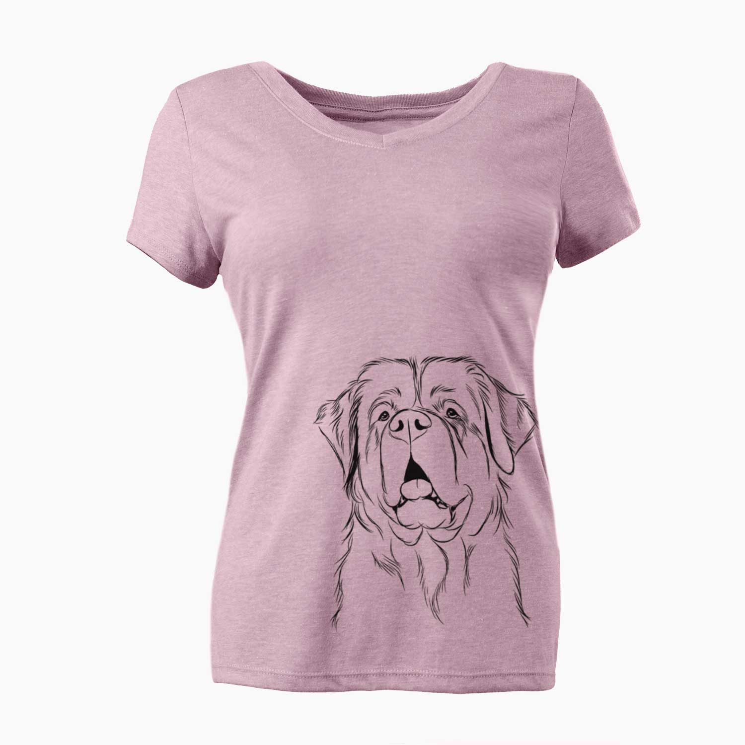 Bare Atlas the Saint Bernard - Women's V-neck Shirt