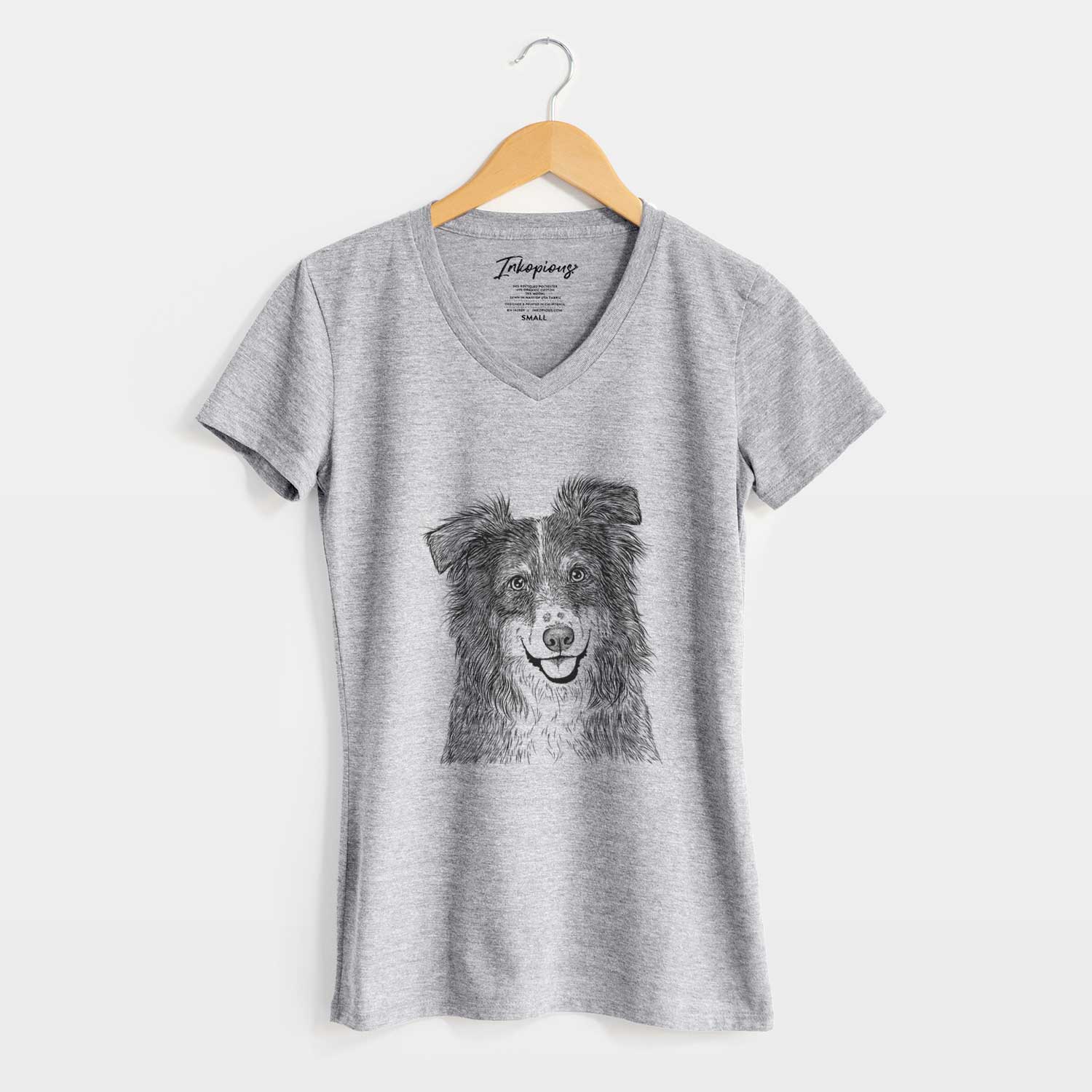 Bare Aushe the Australian Shepherd - Women's V-neck Shirt