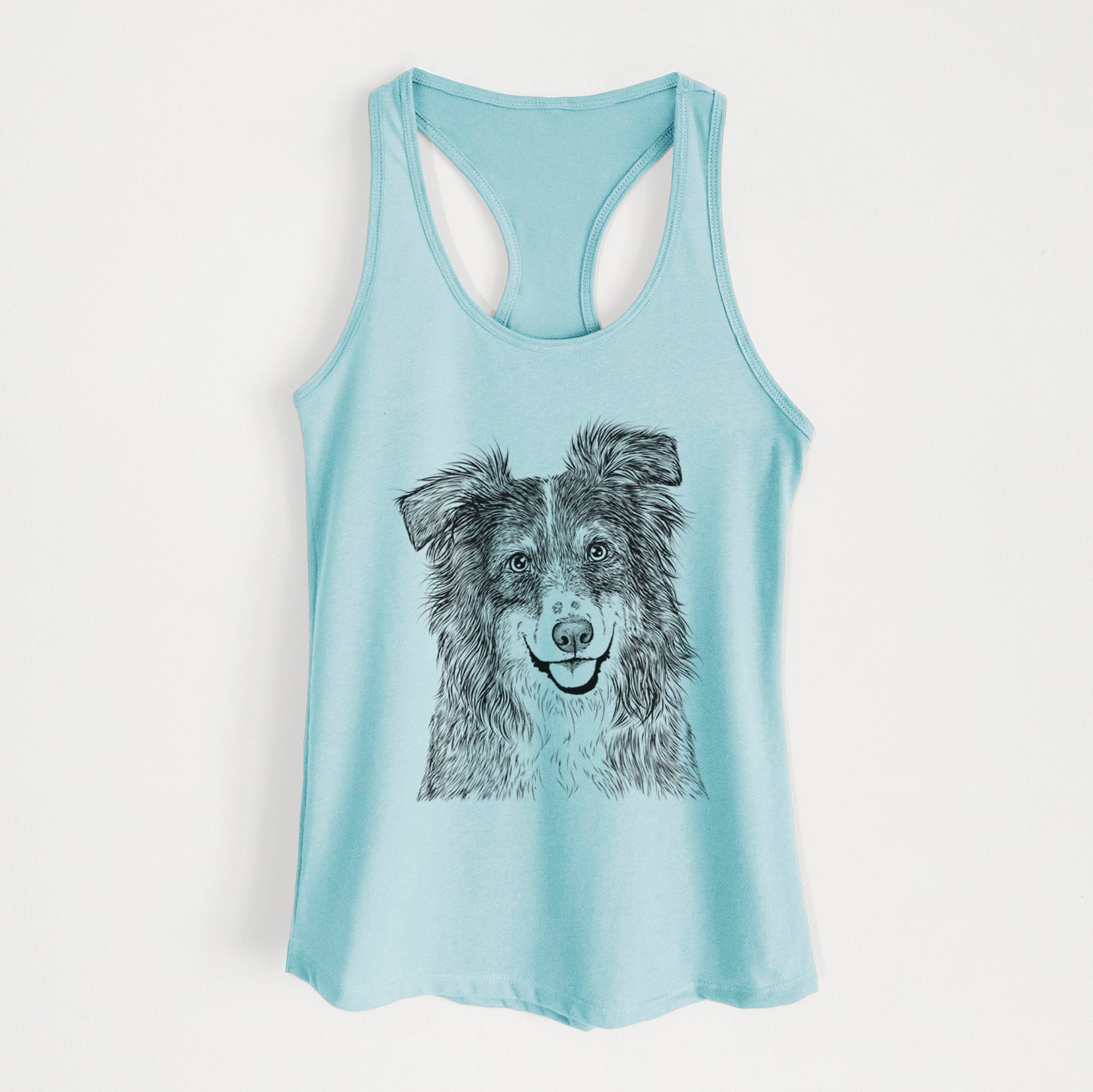 Aushe the Australian Shepherd - Women's Racerback Tanktop