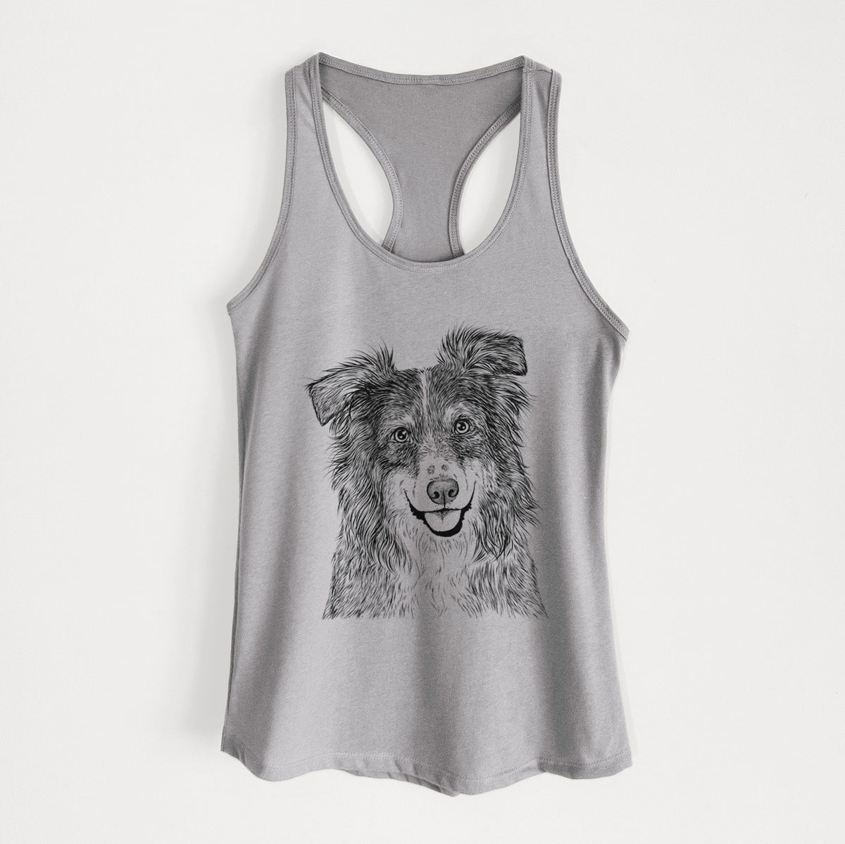 Aushe the Australian Shepherd - Women&#39;s Racerback Tanktop