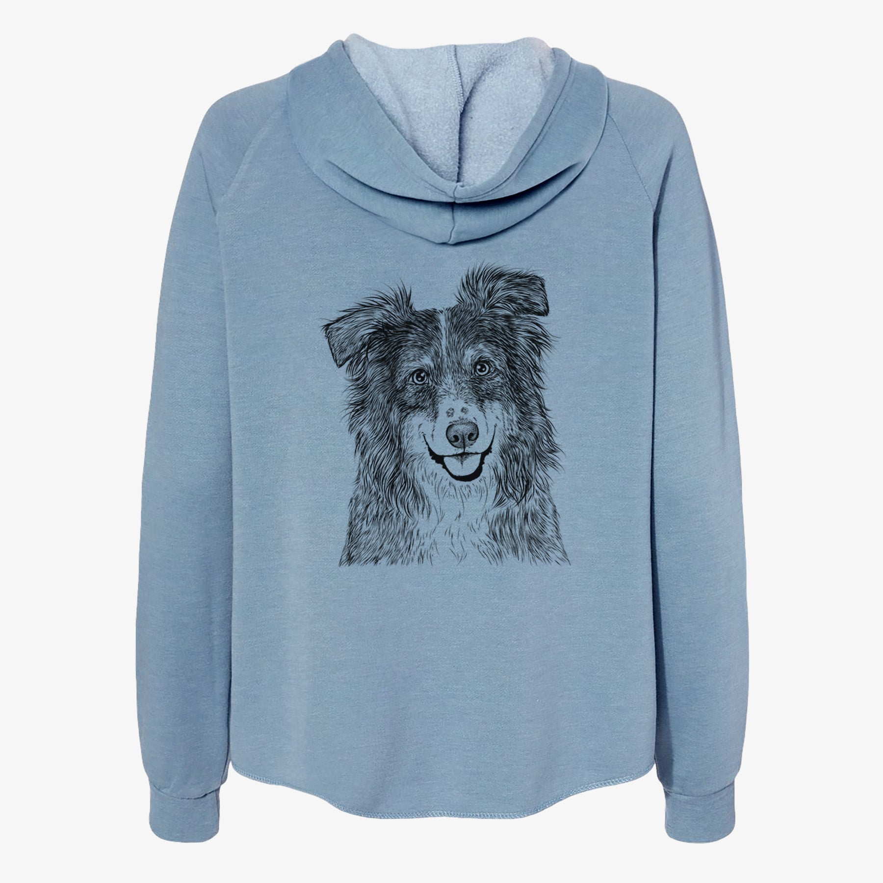 Aushe the Australian Shepherd - Women's Cali Wave Zip-Up Sweatshirt