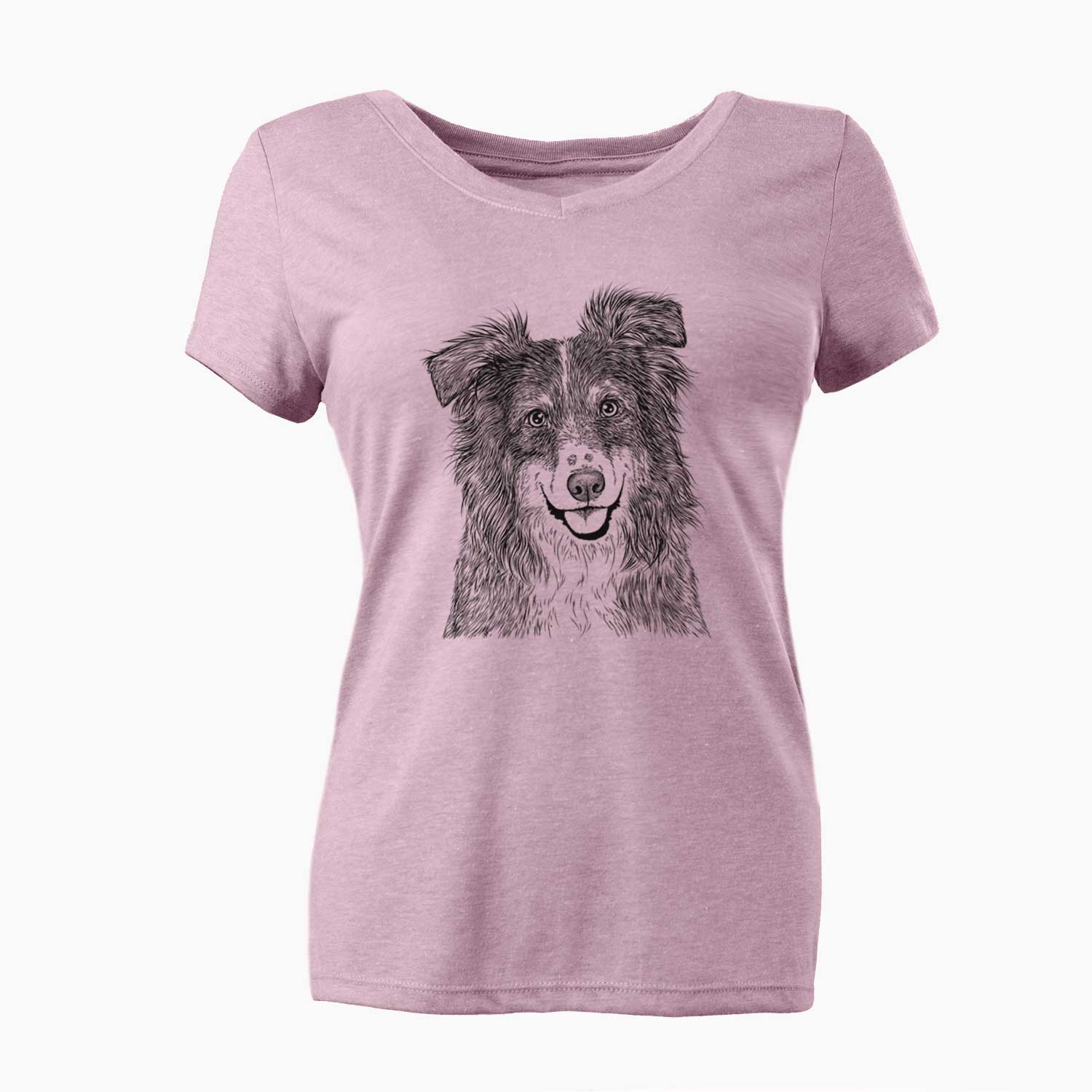 Bare Aushe the Australian Shepherd - Women's V-neck Shirt