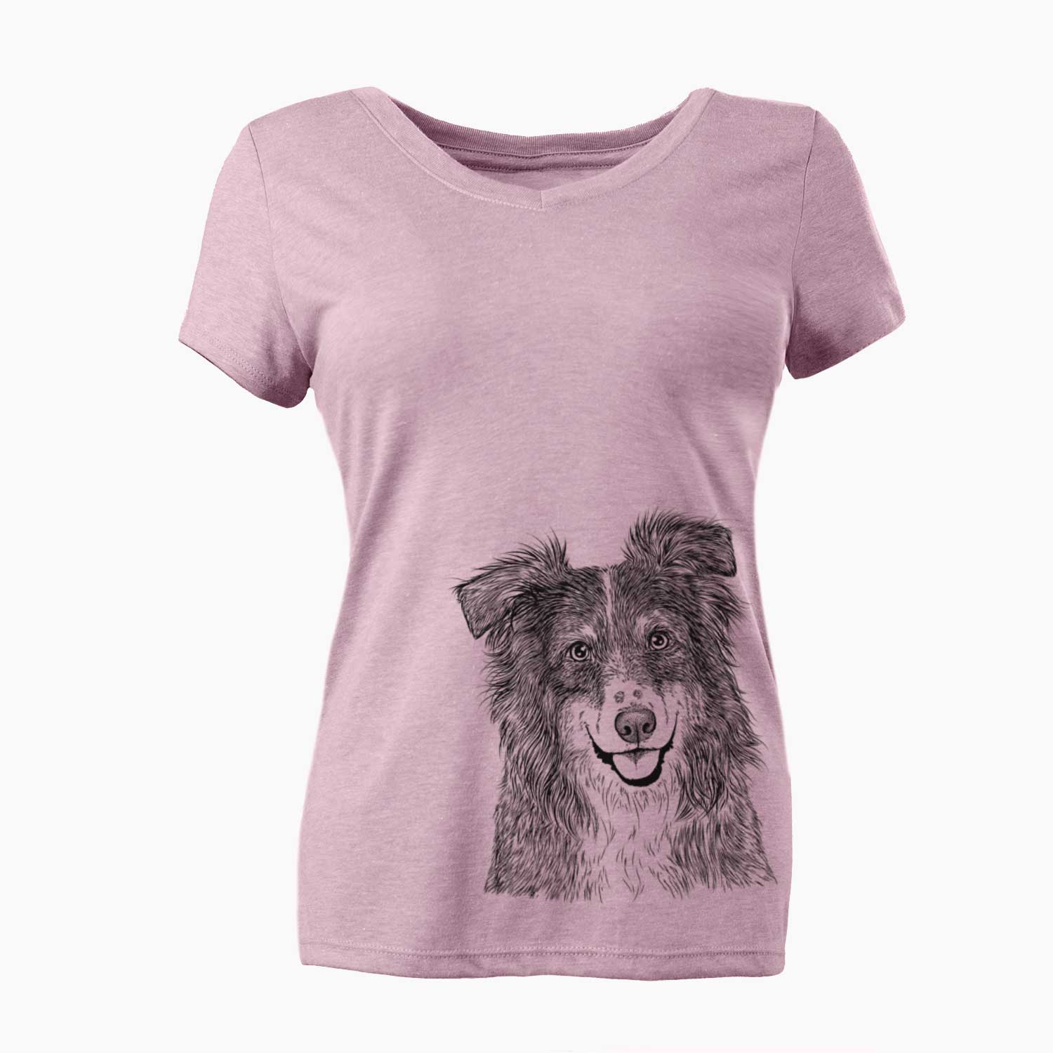 Bare Aushe the Australian Shepherd - Women's V-neck Shirt