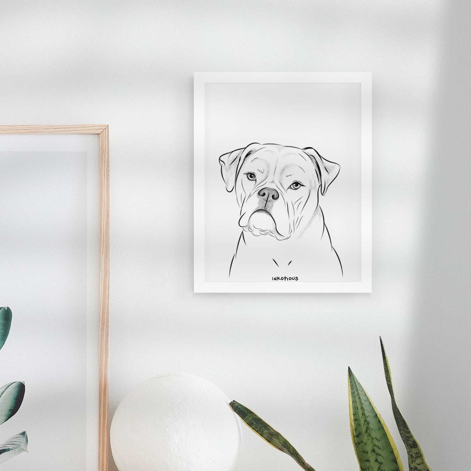 Babe the American Bulldog Art Print