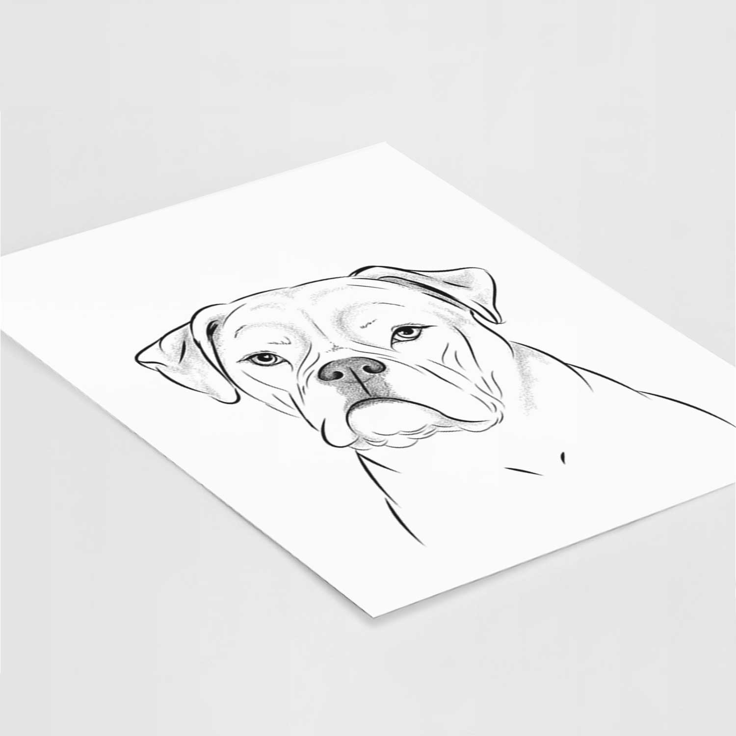 Babe the American Bulldog Art Print