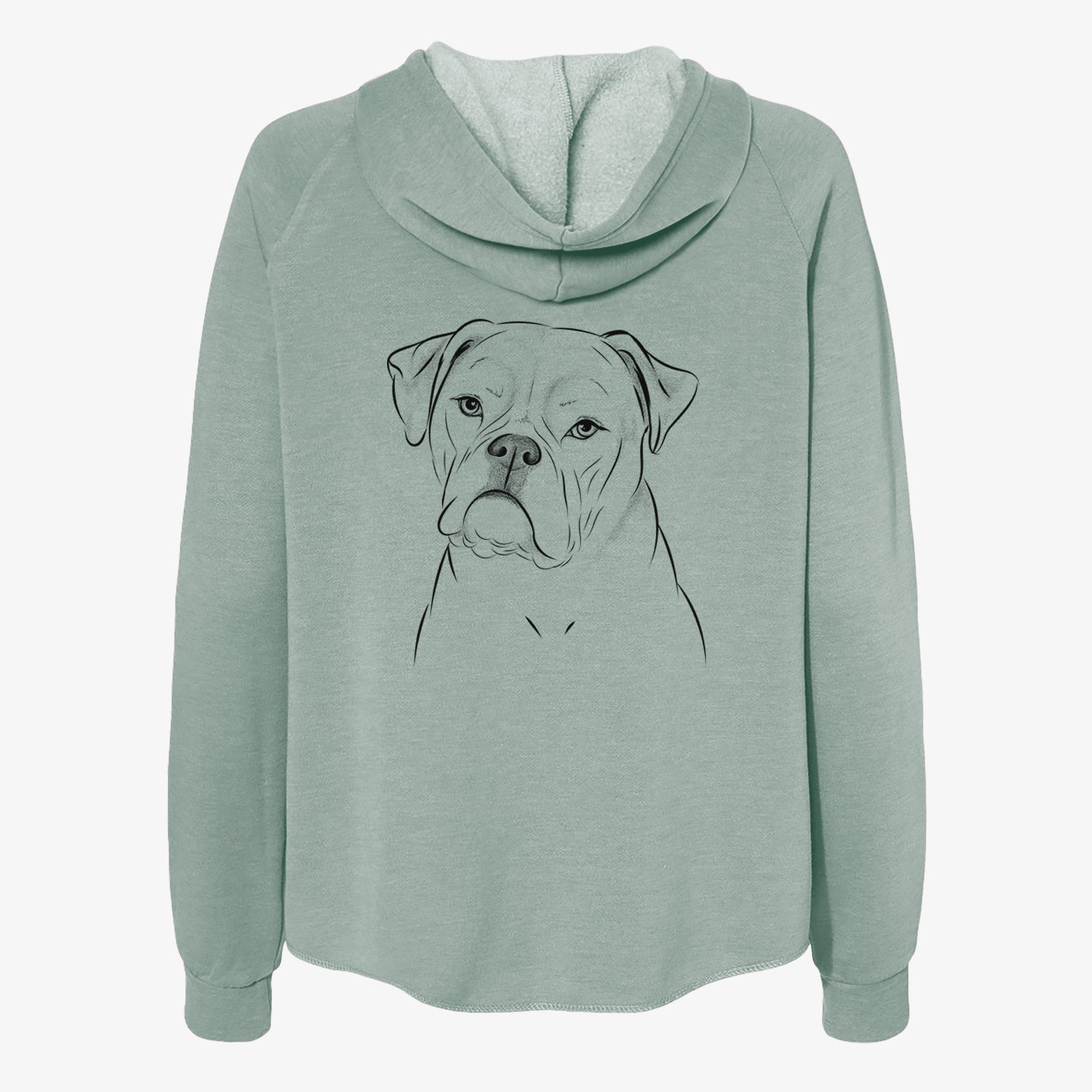 Babe the AmericanBulldog - Women's Cali Wave Zip-Up Sweatshirt
