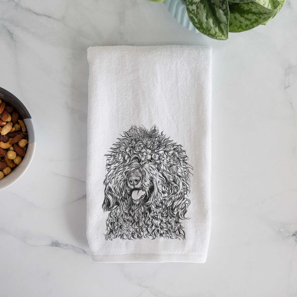 Babs the Barbet Decorative Hand Towel