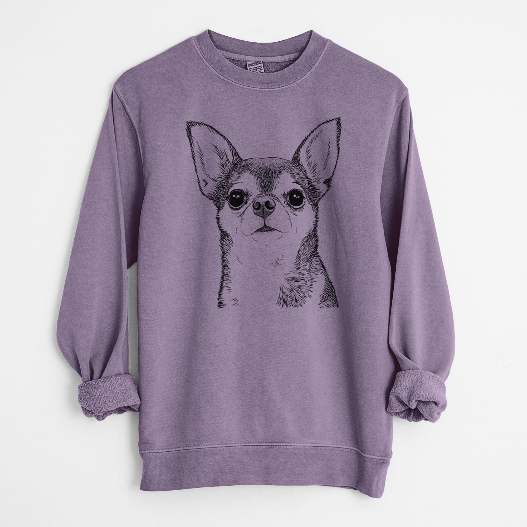 Bare Baby the Chihuahua - Unisex Pigment Dyed Crew Sweatshirt