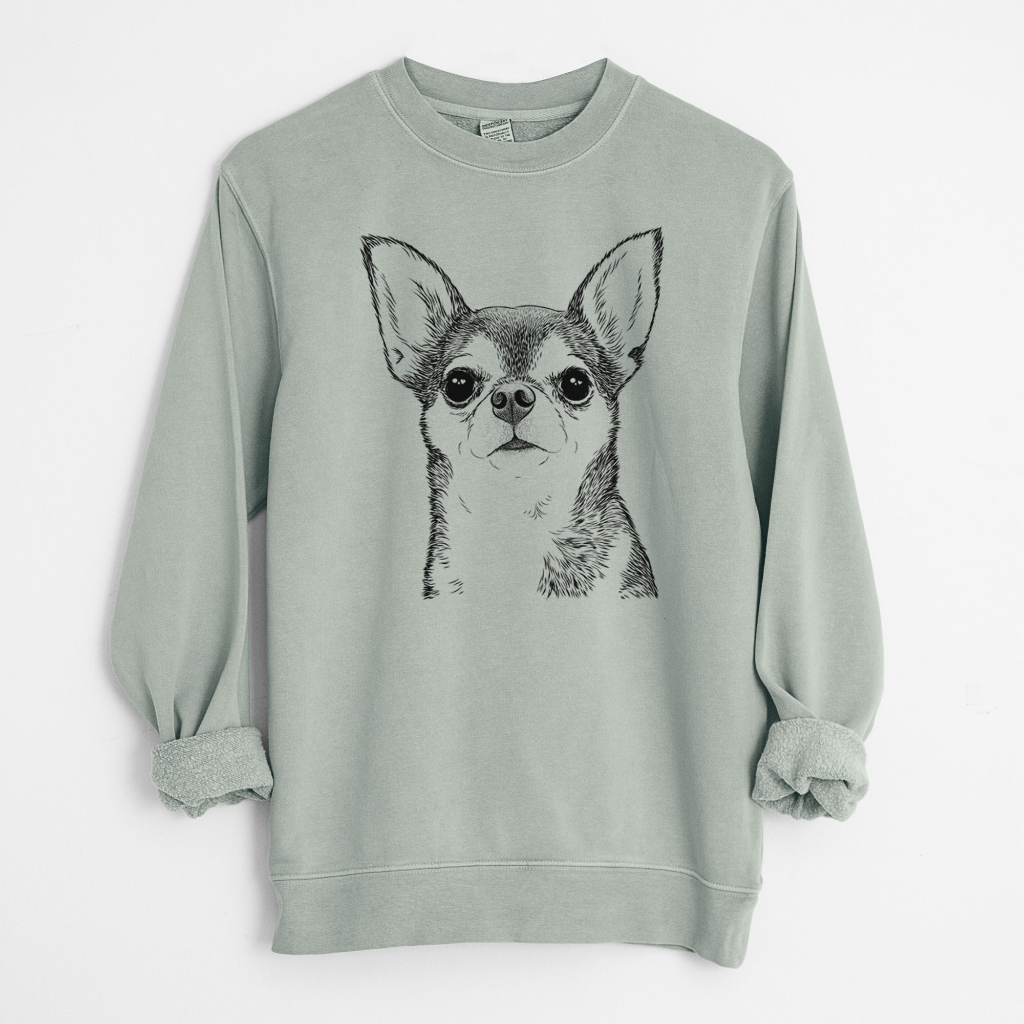 Bare Baby the Chihuahua - Unisex Pigment Dyed Crew Sweatshirt