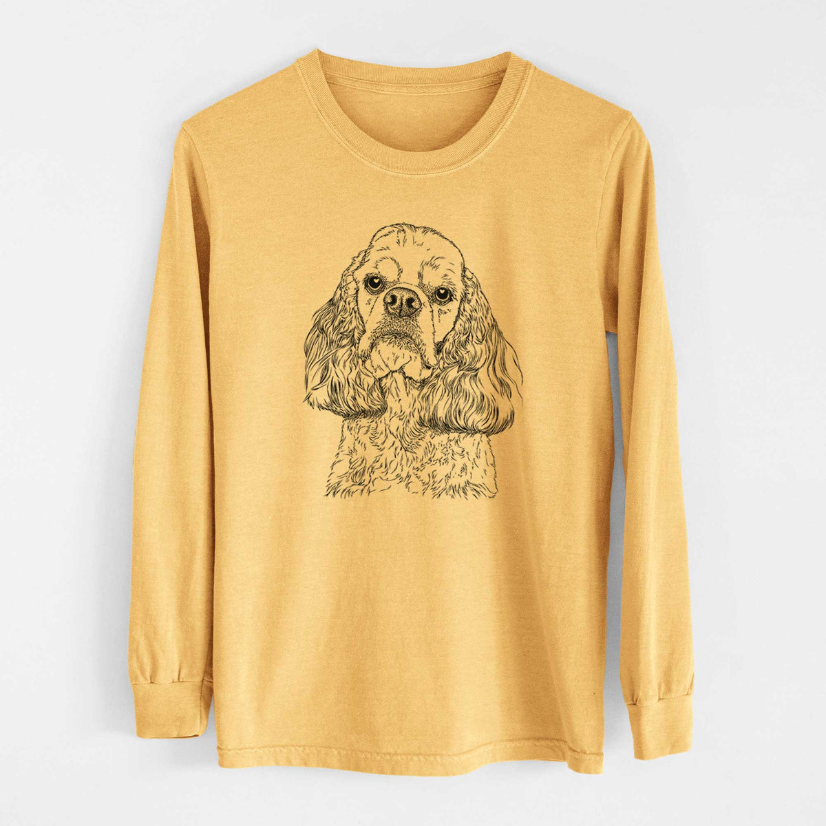 Bare Bailey the American Cocker Spaniel - Heavyweight 100% Cotton Long Sleeve