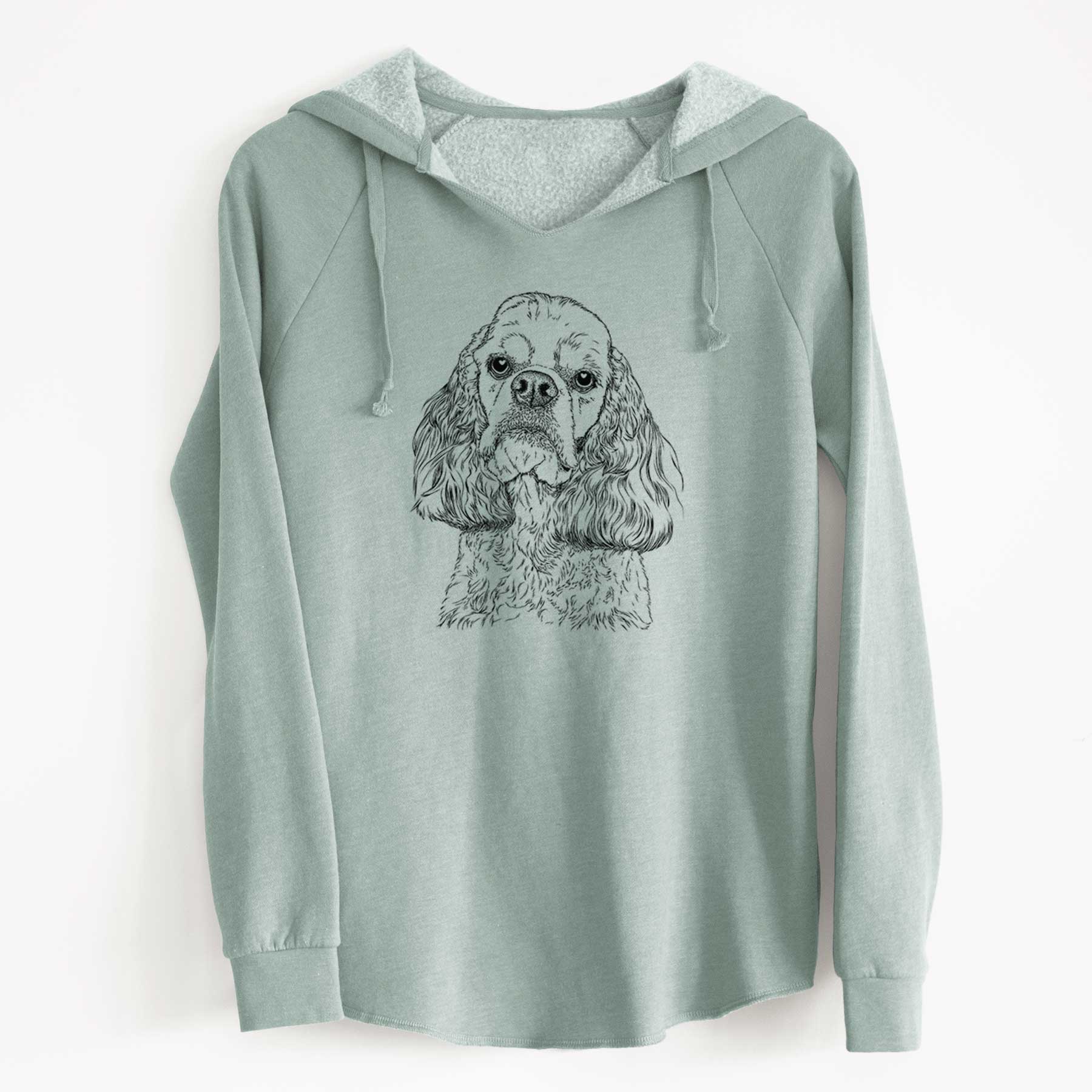 Bare Bailey the American Cocker Spaniel - Cali Wave Hooded Sweatshirt