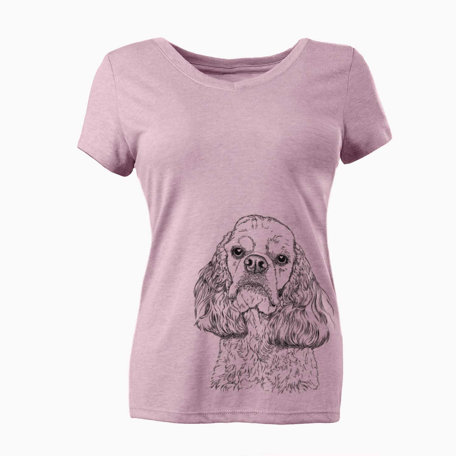 Bare Bailey the American Cocker Spaniel - Women's V-neck Shirt