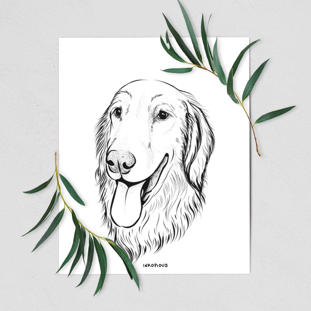 Bailey the Golden Retriever Art Print