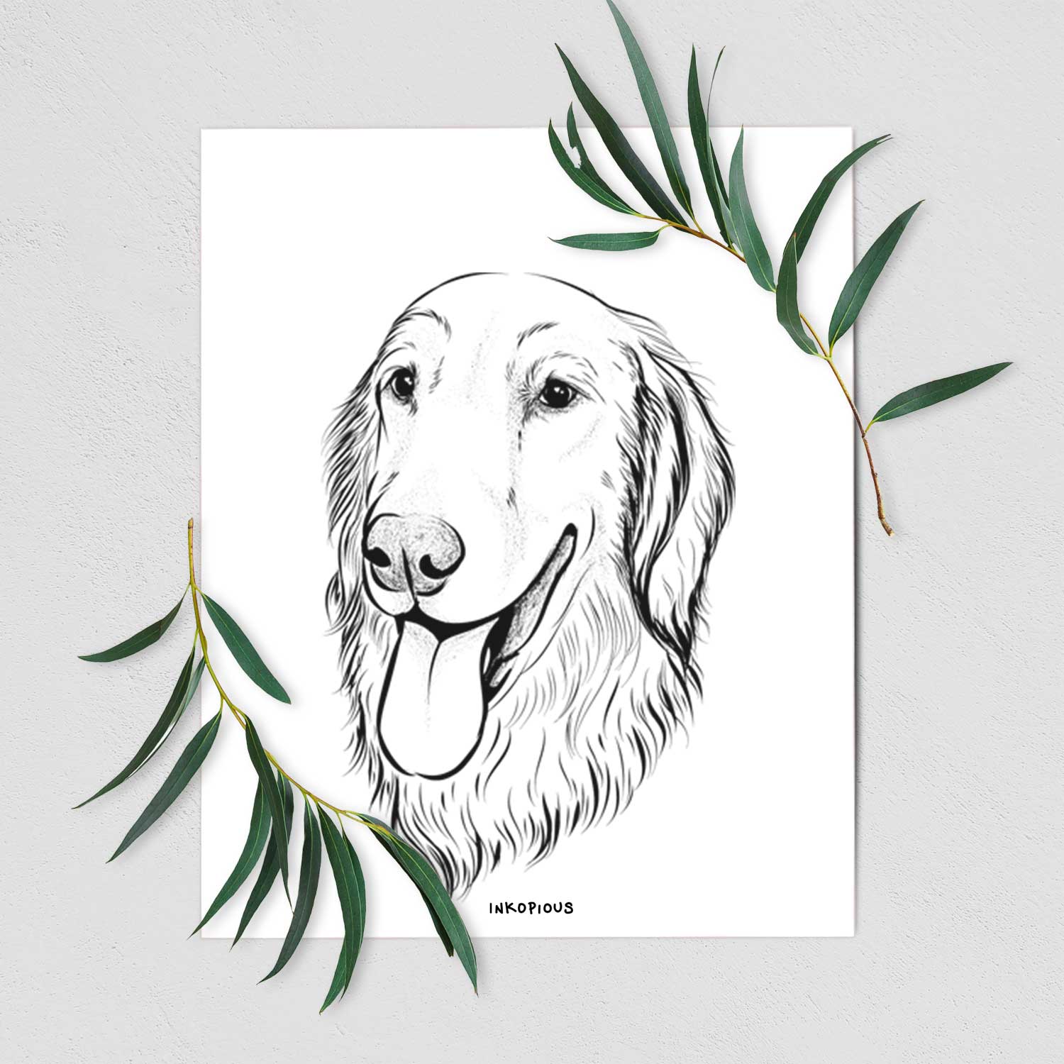 Bailey the Golden Retriever Art Print