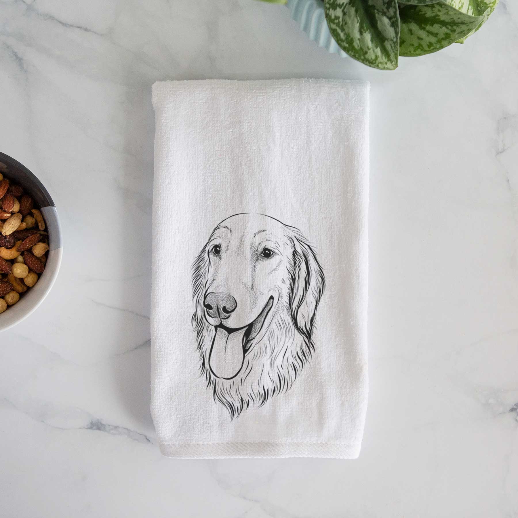 Bailey the Golden Retriever Decorative Hand Towel