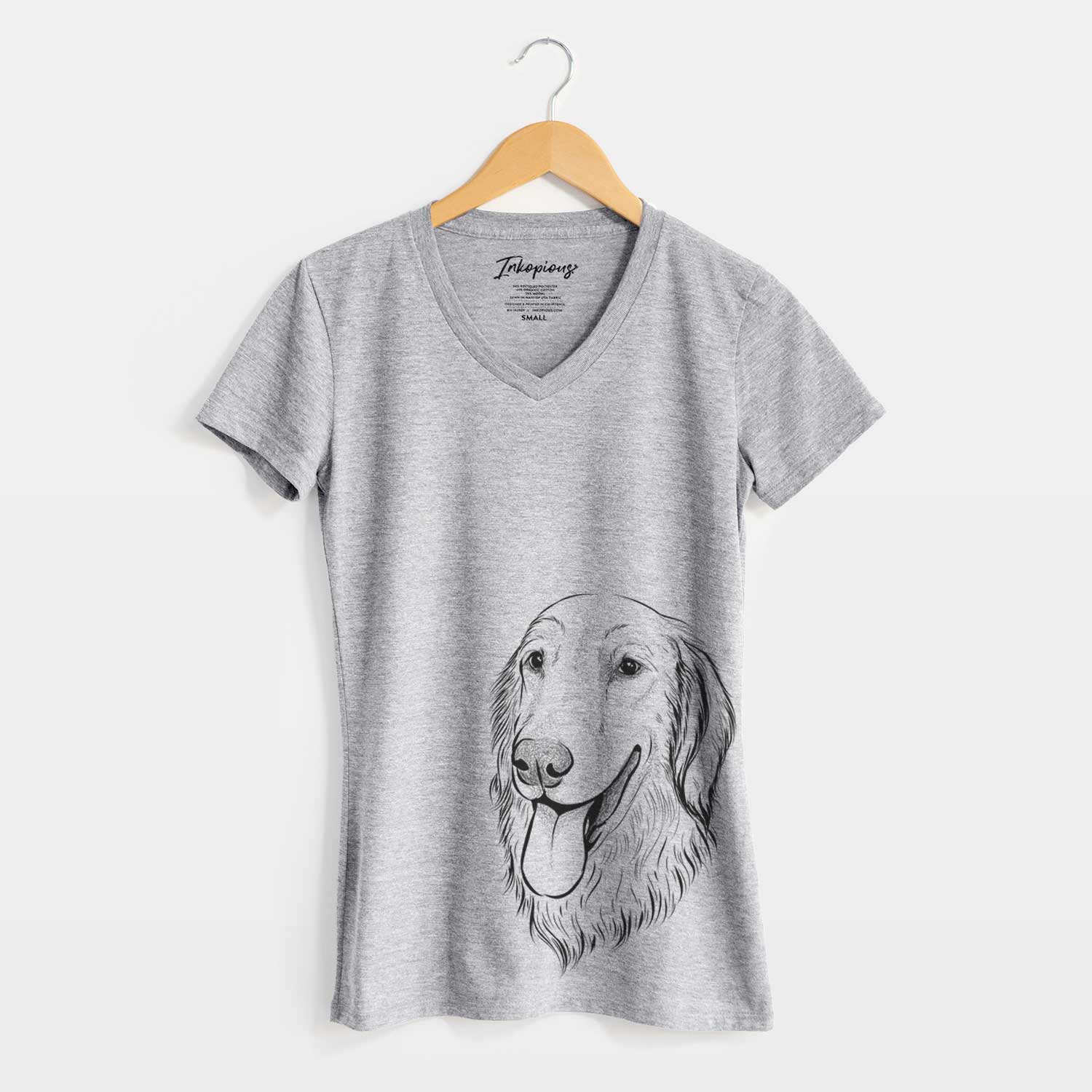 Bare Bailey the Golden Retriever - Women's V-neck Shirt