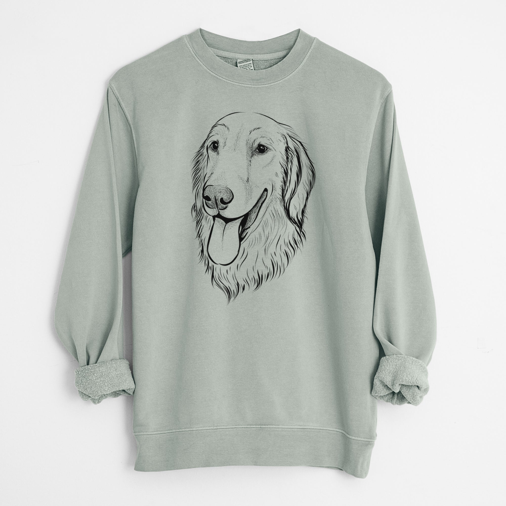 Bare Bailey the Golden Retriever - Unisex Pigment Dyed Crew Sweatshirt