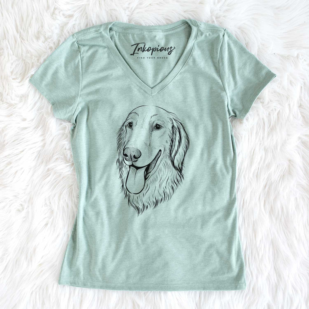 Bare Bailey the Golden Retriever - Women&#39;s V-neck Shirt